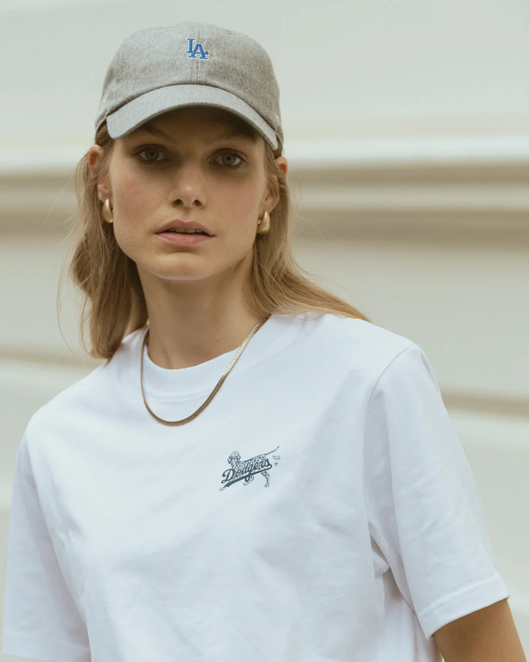 The Mercer Cashmere LA Dodgers cap | Grey - Image 3