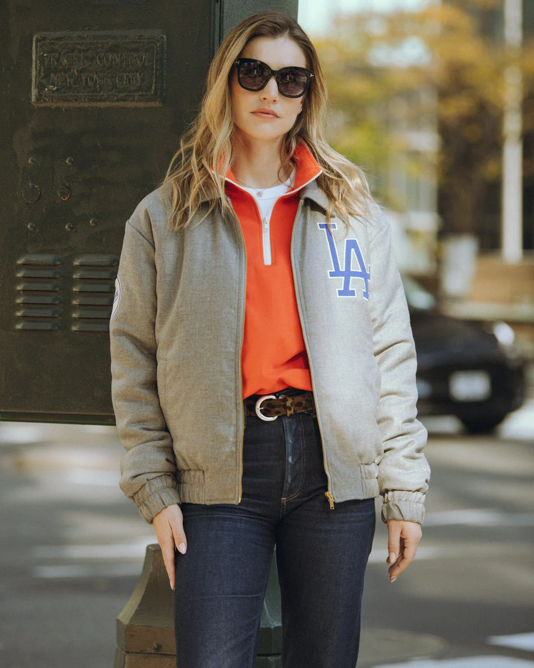 The Mercer Cashmere LA Dodgers Varsity | Grey - Image 3