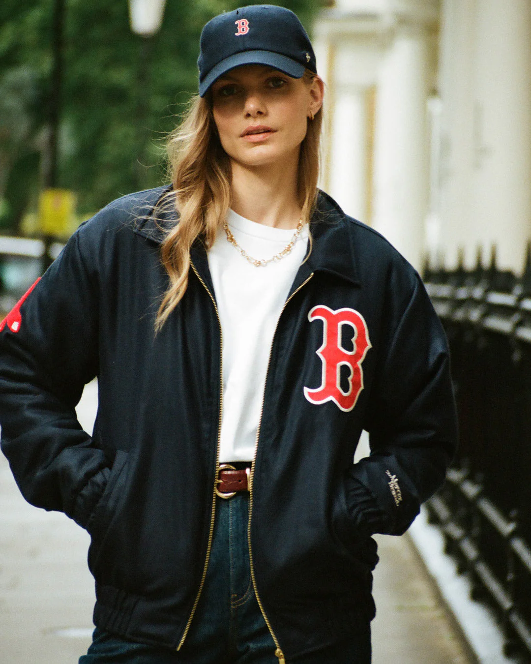 The Mercer Cashmere Red Sox Varsity | Royal Blue - Image 3