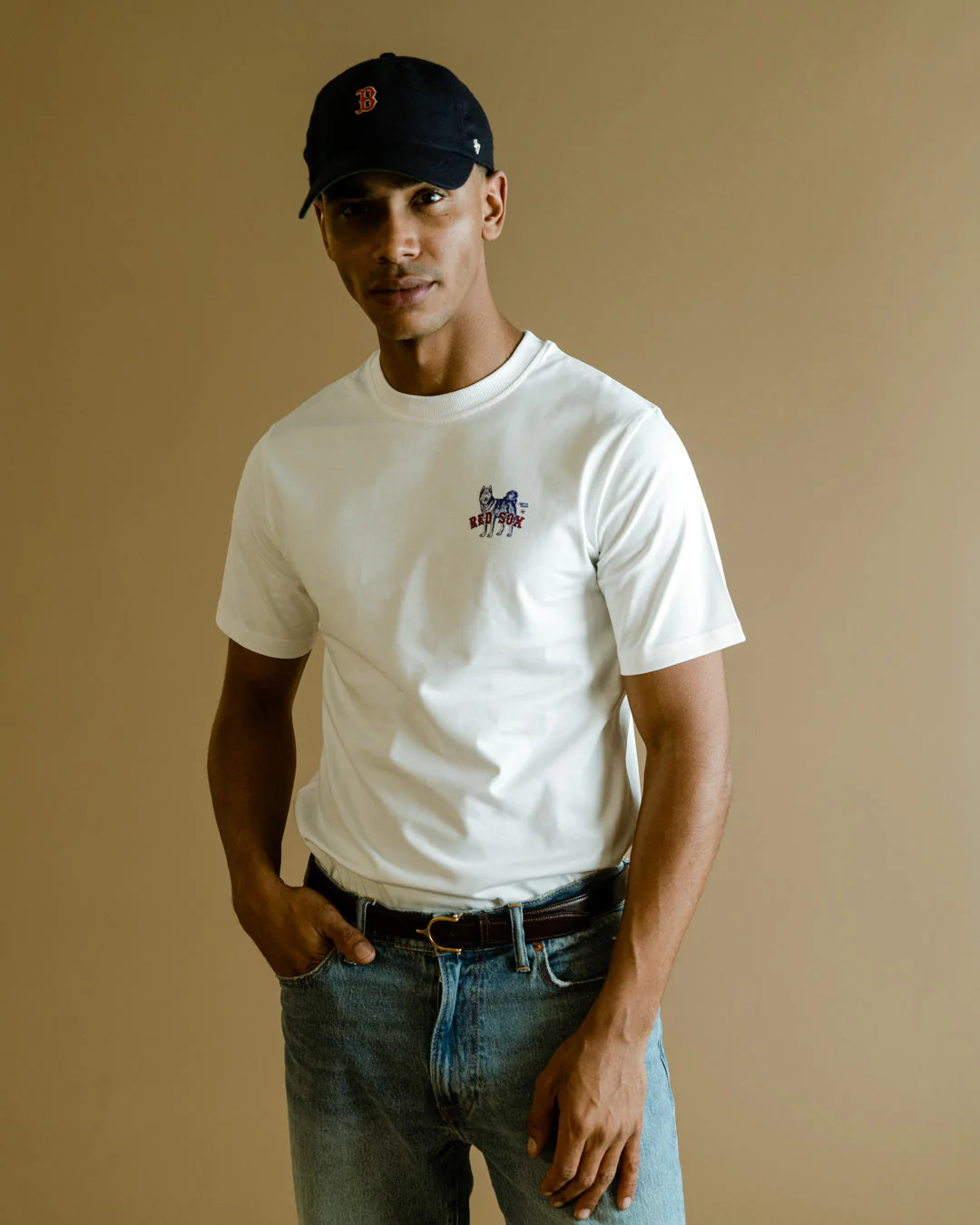 The Mercer Red Sox Dog Tee | White/Red - Image 3