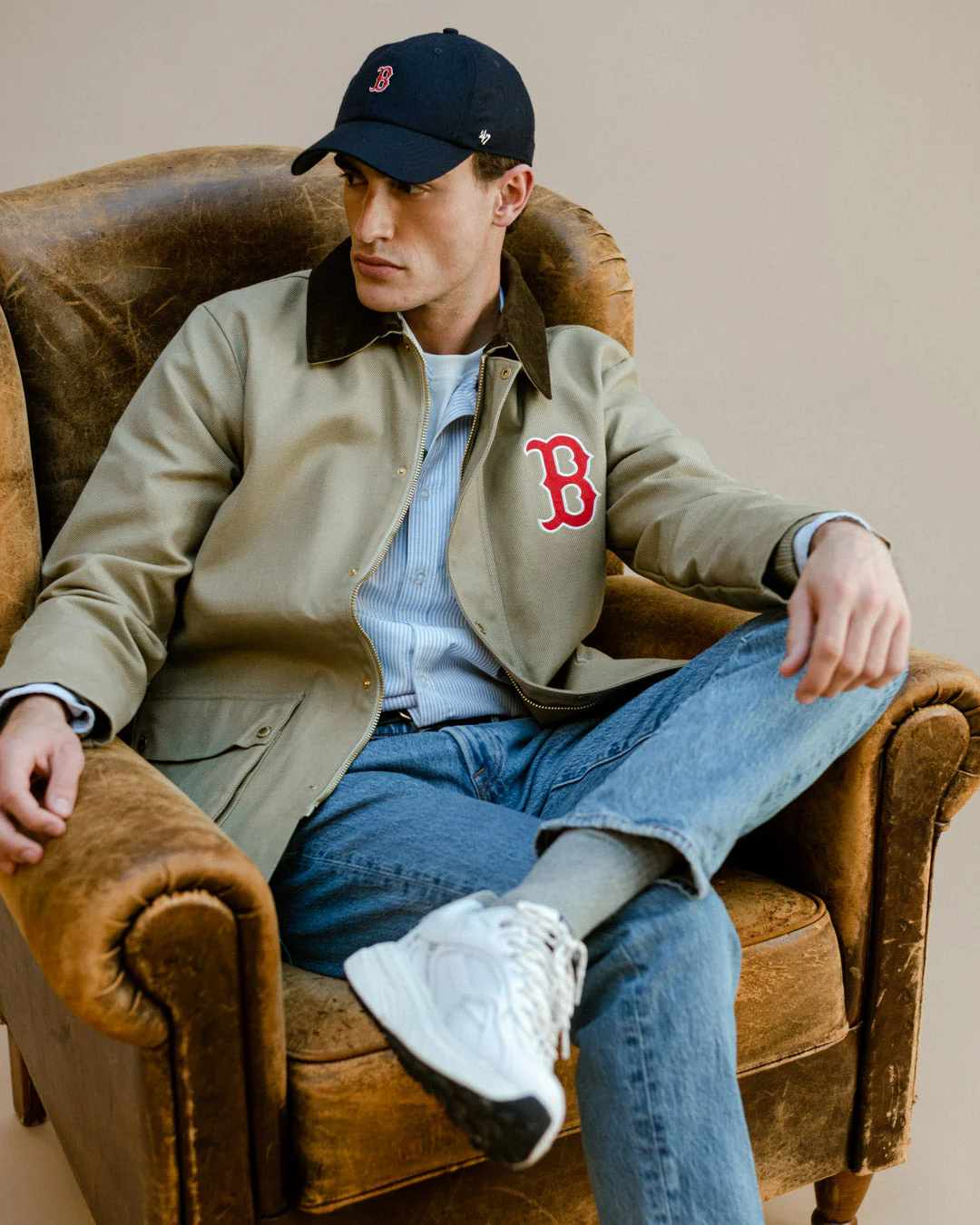 The Mercer Red Sox Subway Jacket | Off White - Image 4