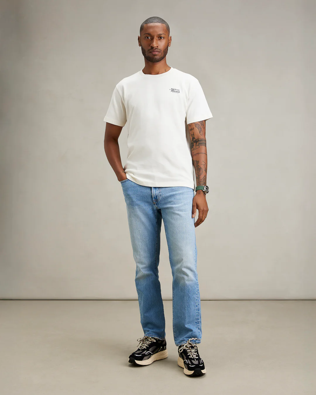 The Mercer Brand Heavy Tee | Off White - Image 6