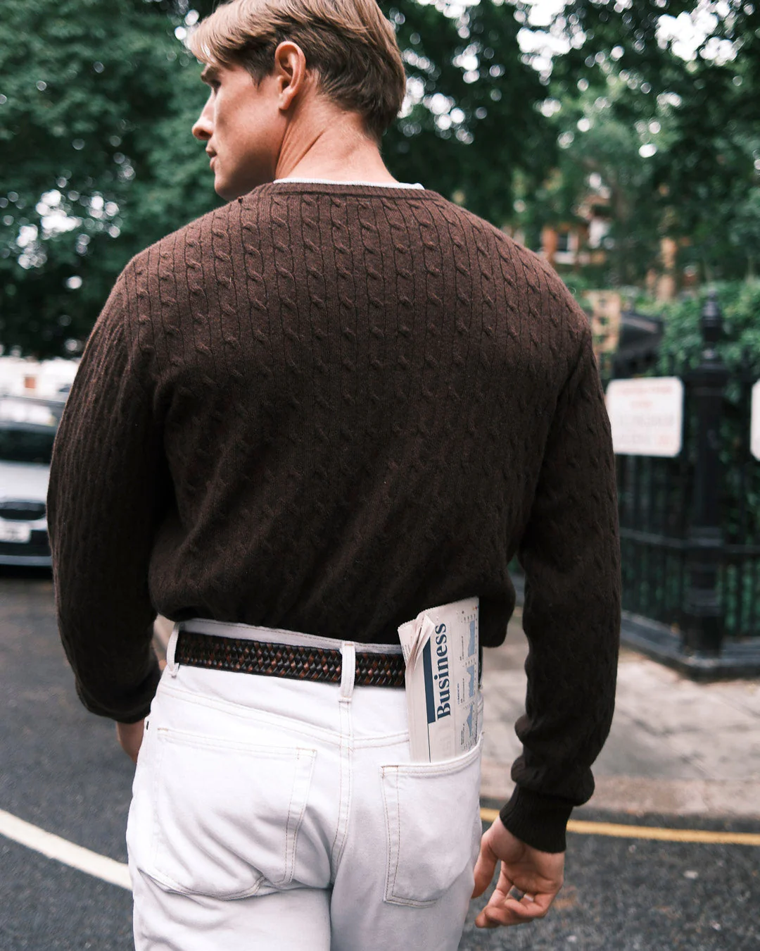 The Mercer Cable Knit | Brown - Image 3