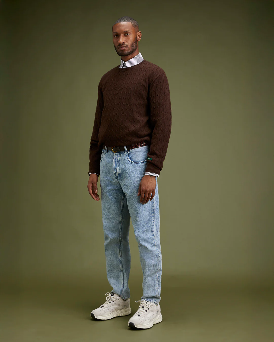 The Mercer Cable Knit | Brown - Image 7