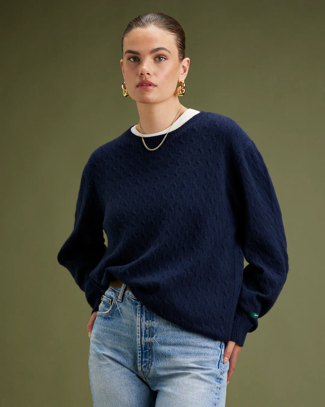The Mercer Cable Knit | Navy - Image 6