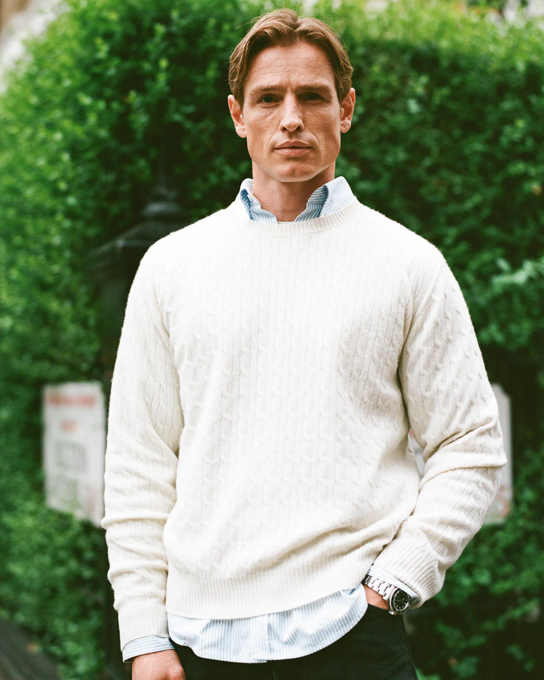 The Mercer Cable Knit | Off White - Image 4