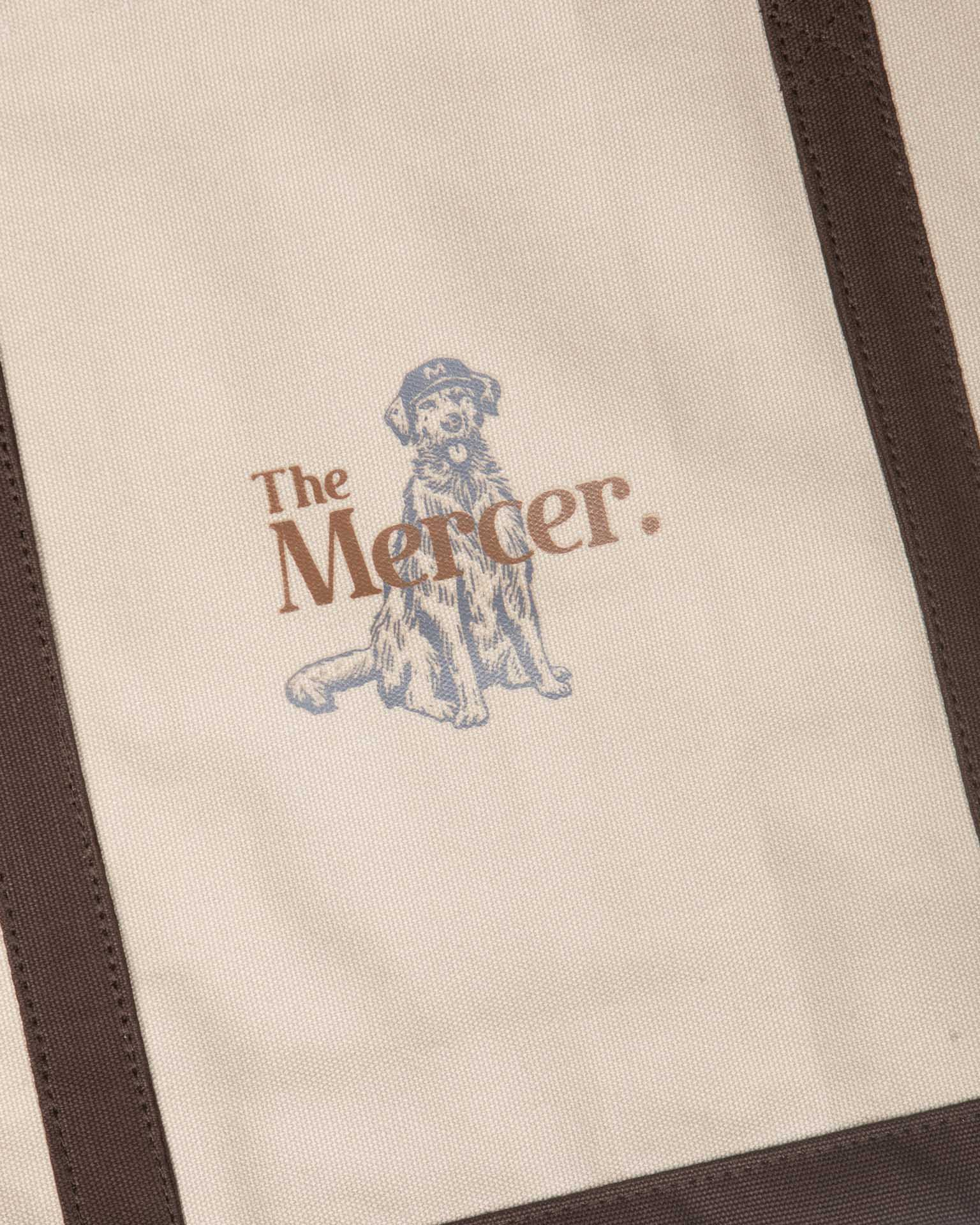 The Mercer Canvas Bag | White/Brown - Image 5
