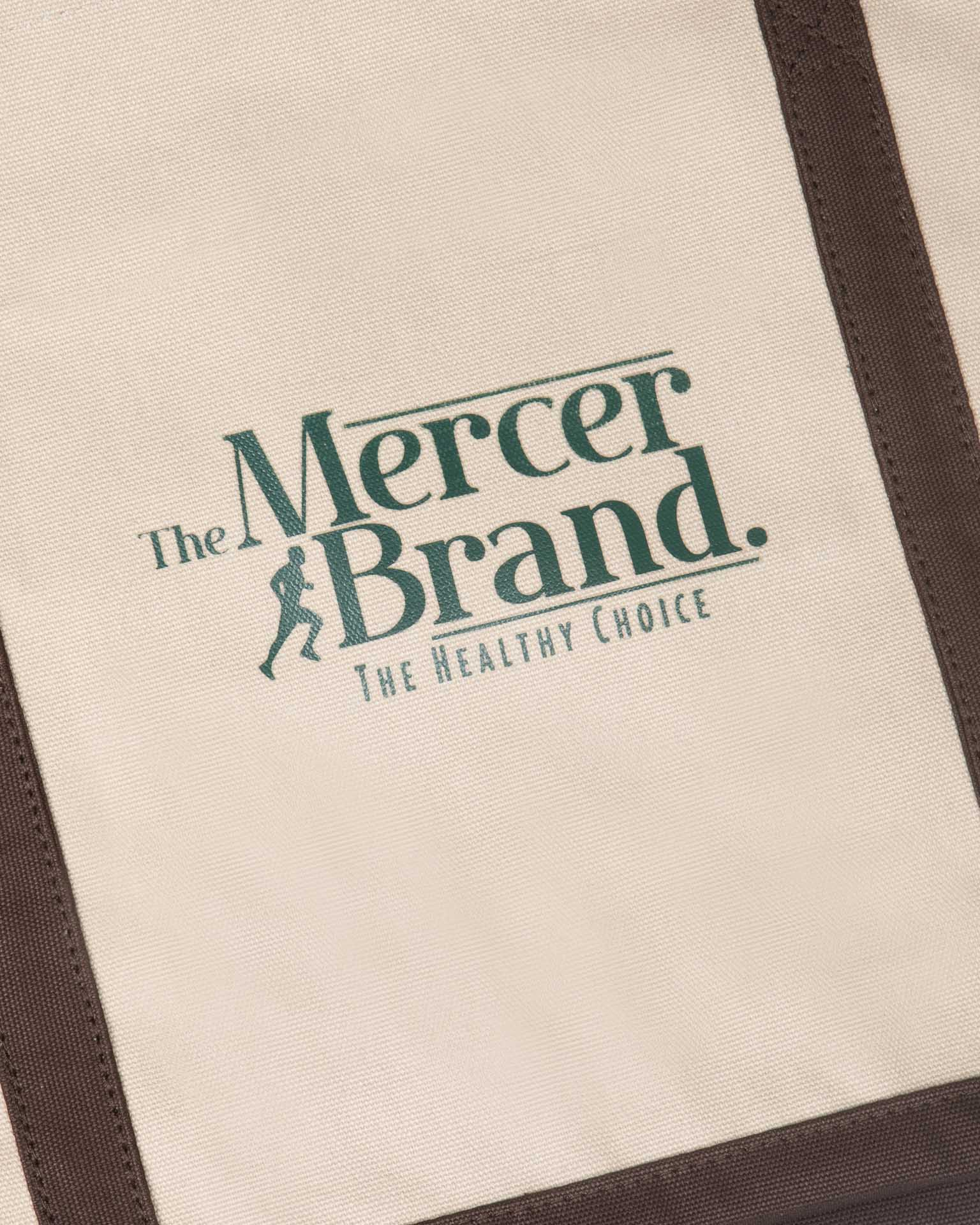 The Mercer Canvas Bag | White/Brown - Image 7