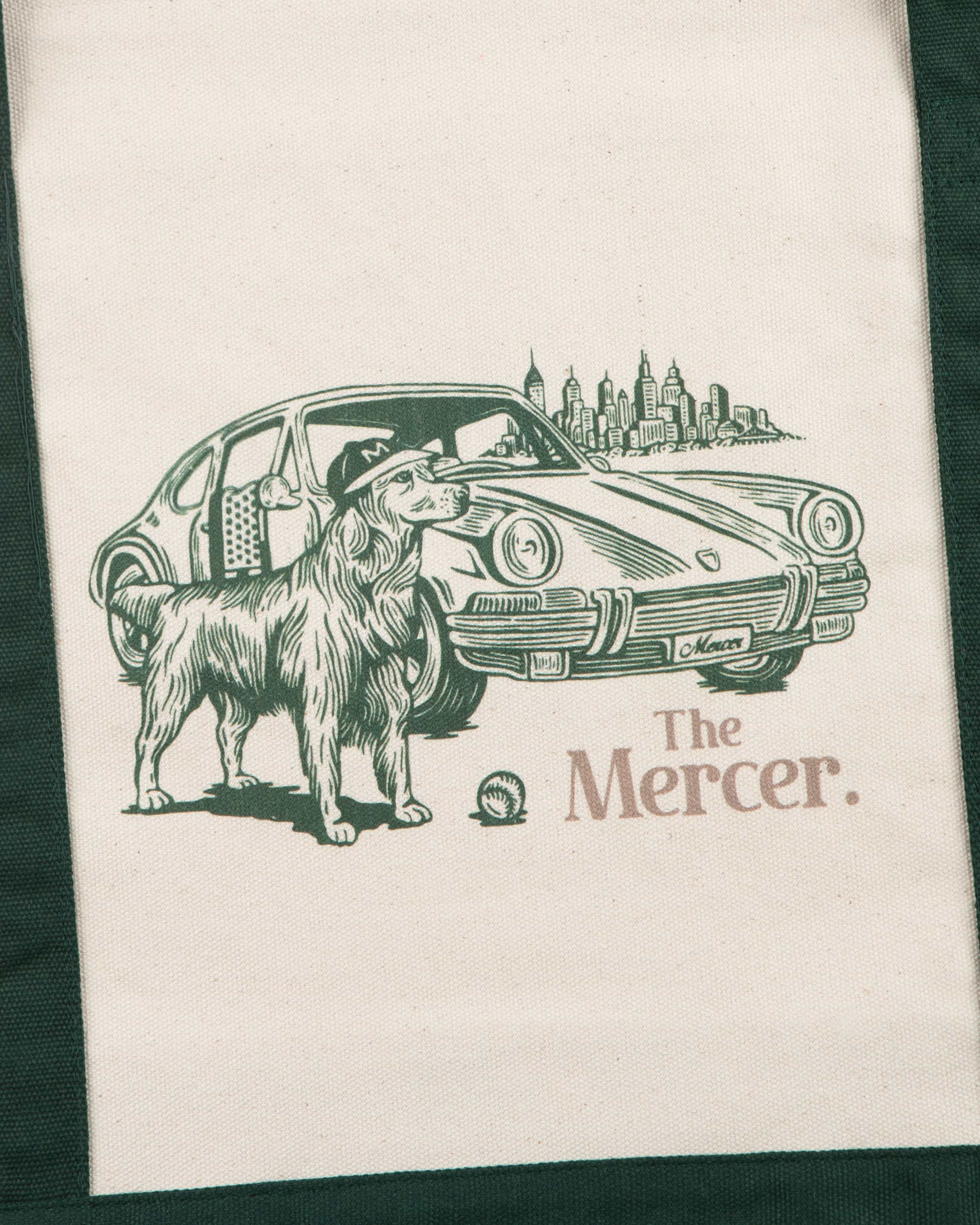The Mercer Canvas Bag | White/Green - Image 4