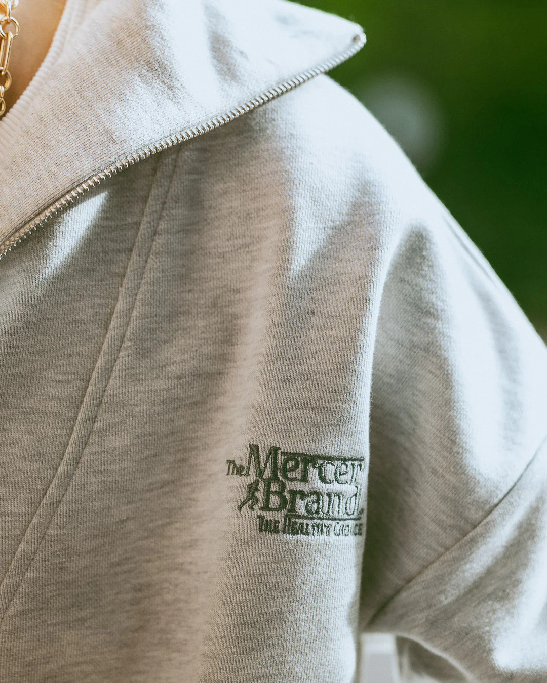 The Mercer Quarter Zip | Light Grey - Image 3