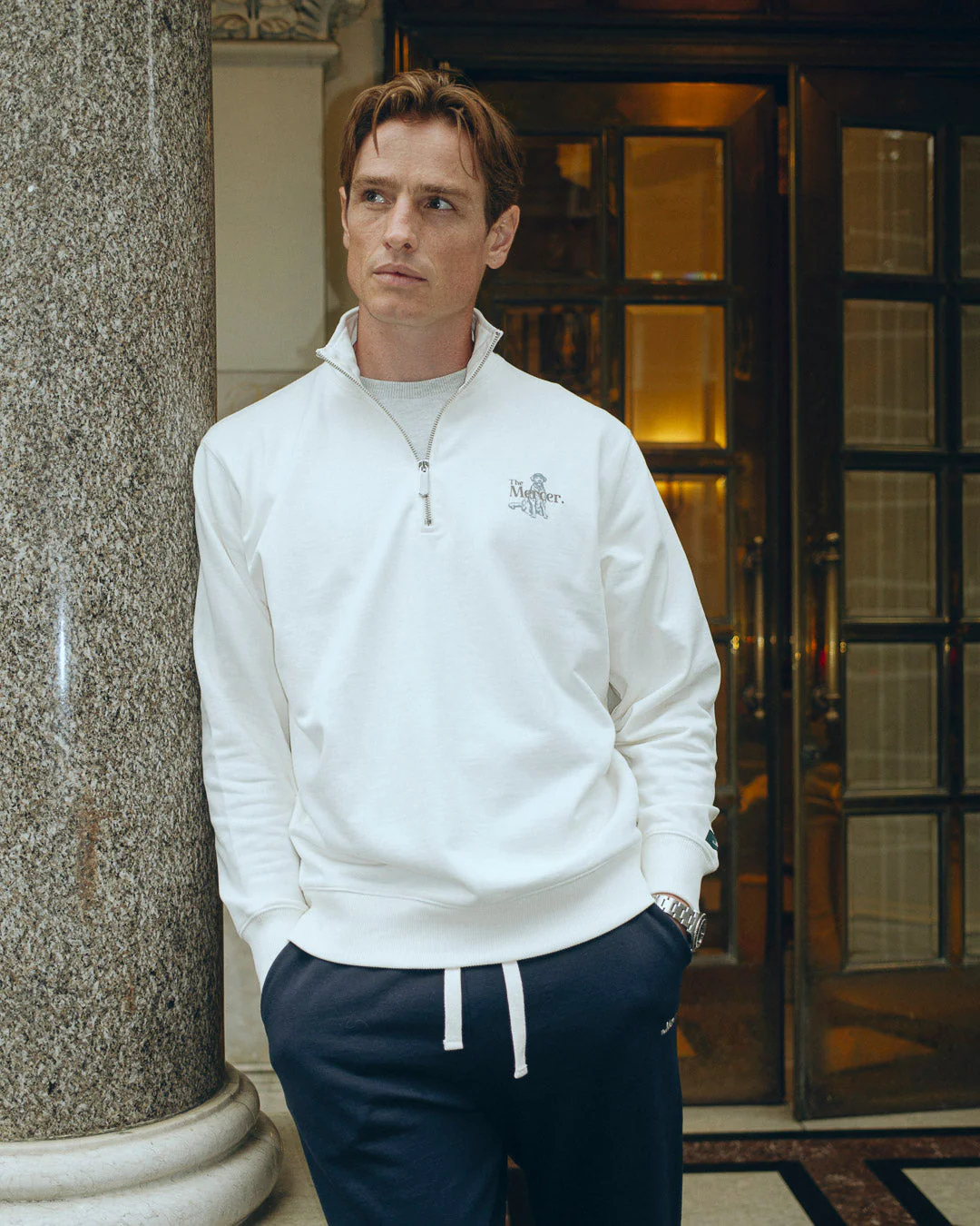 The Mercer Dog Quarter Zip | Off White - Image 7