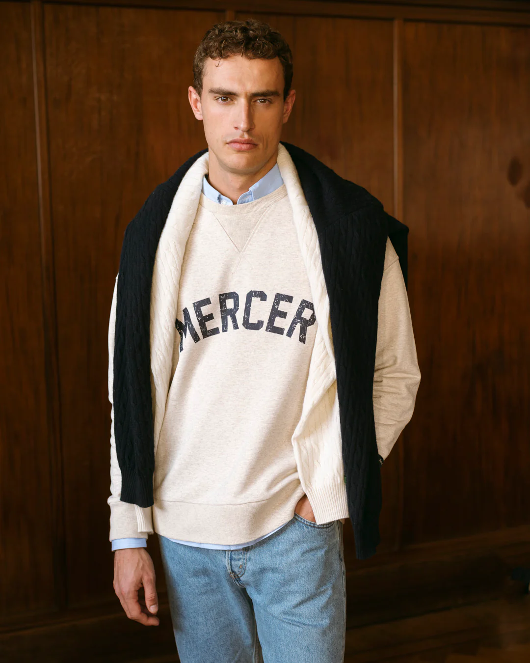 The Mercer College Crewneck | Off White - Image 8