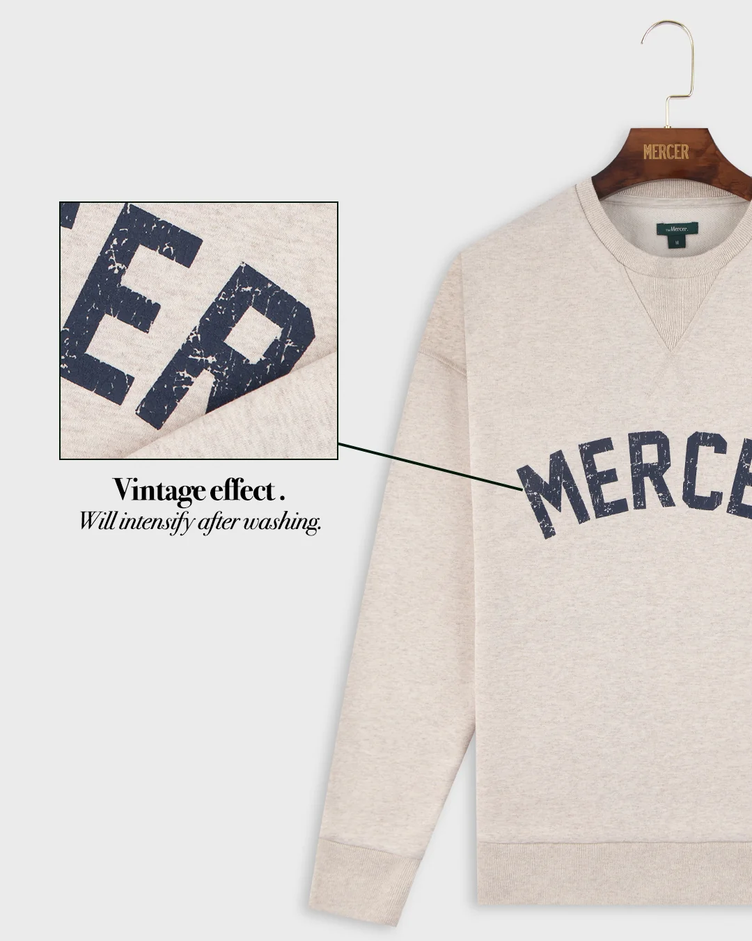 The Mercer College Crewneck | Off White - Image 9