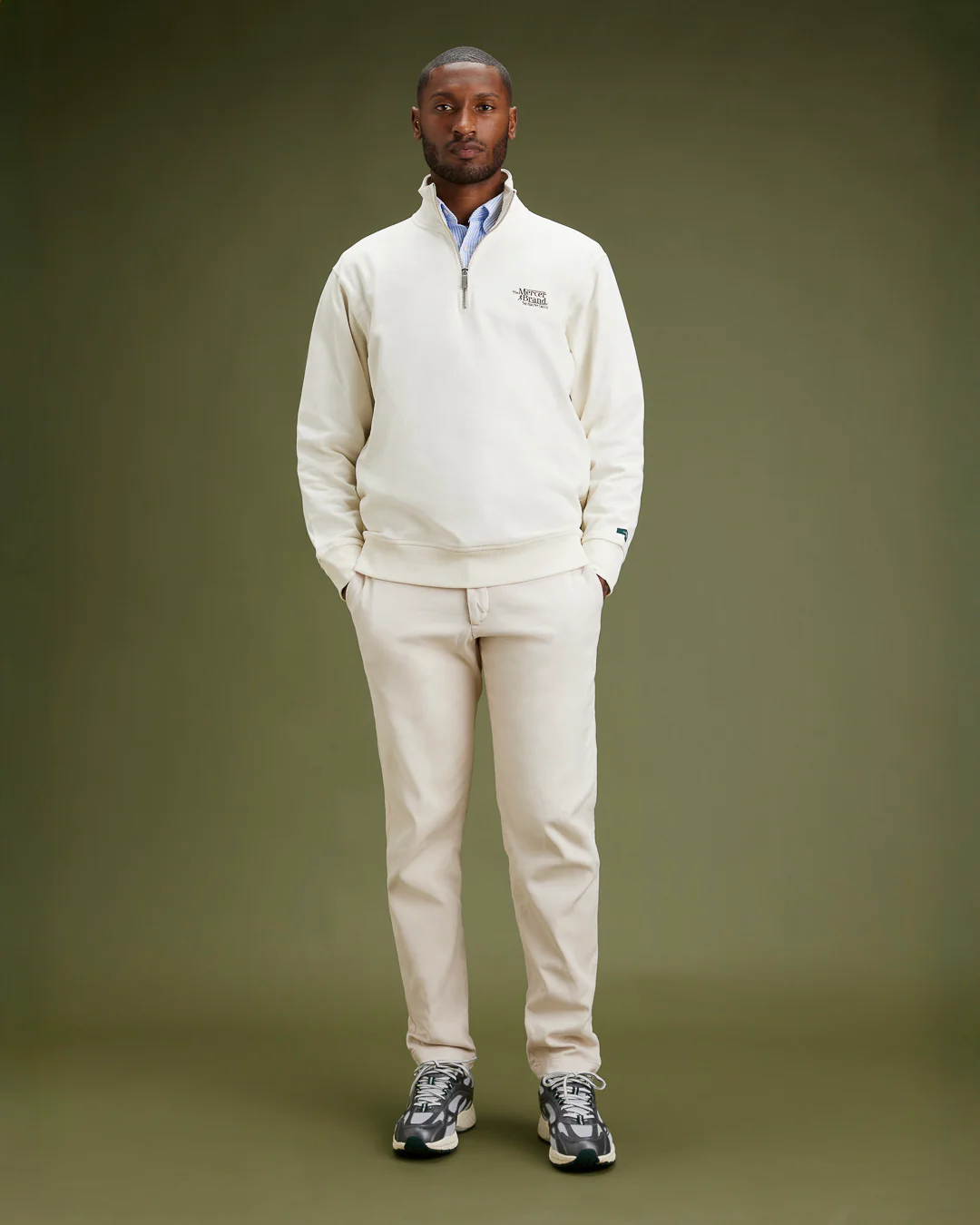 The Mercer Quarter Zip | Off White - Image 7