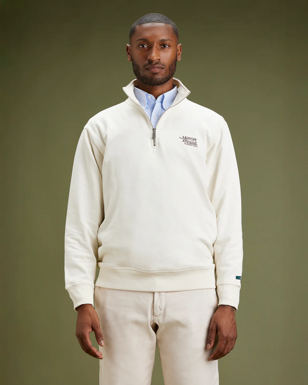 The Mercer Quarter Zip | Off White - Image 8