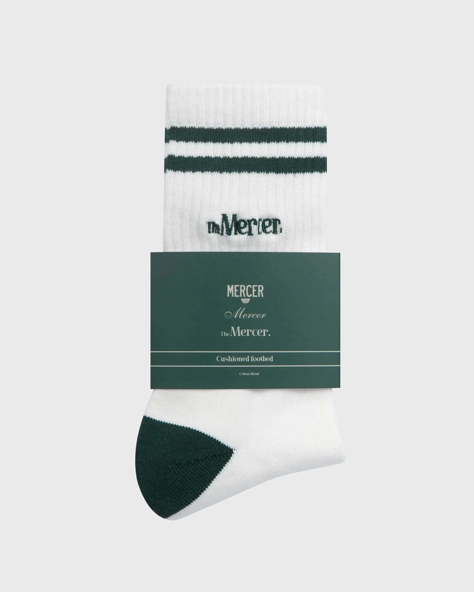 The Mercer Socks Stripe | White/Green - Image 3